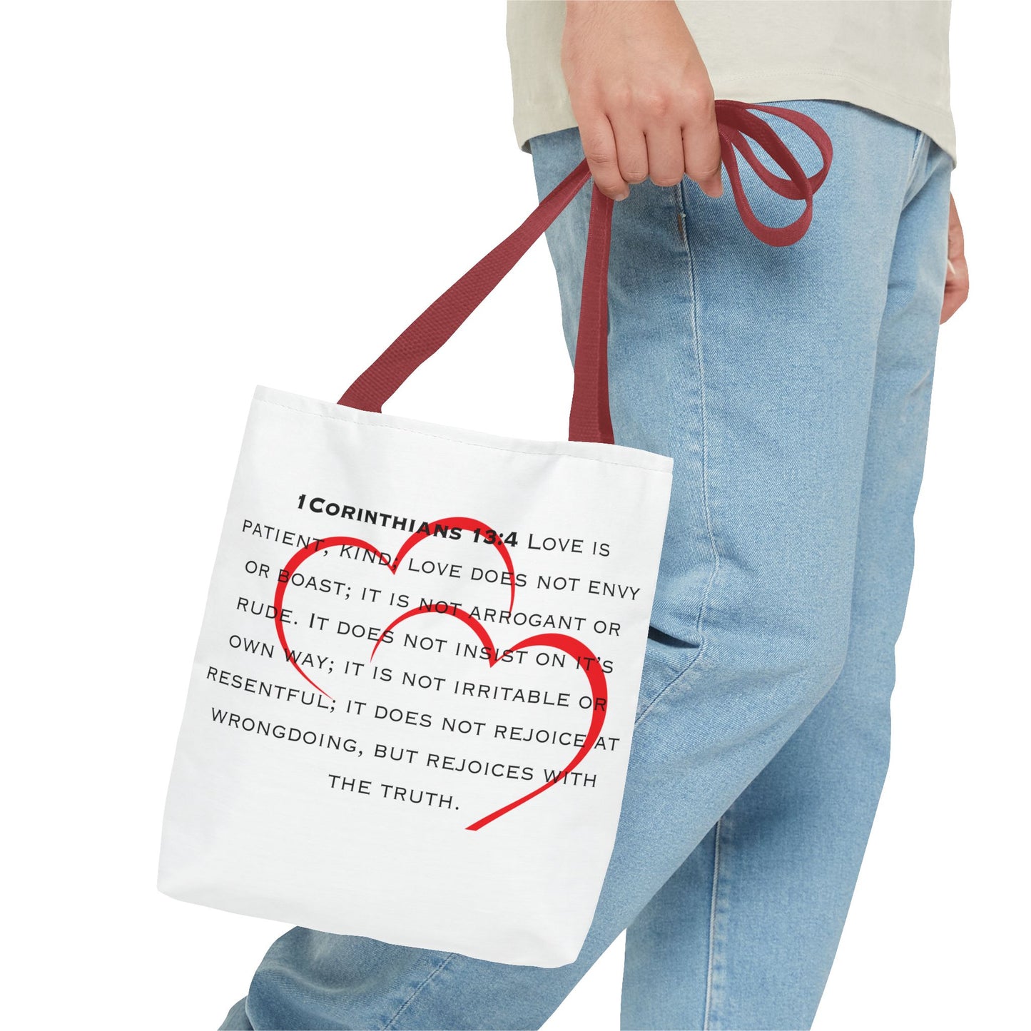 1 Corinthians 13:4 Kind of Love, Tote Bag (AOP)