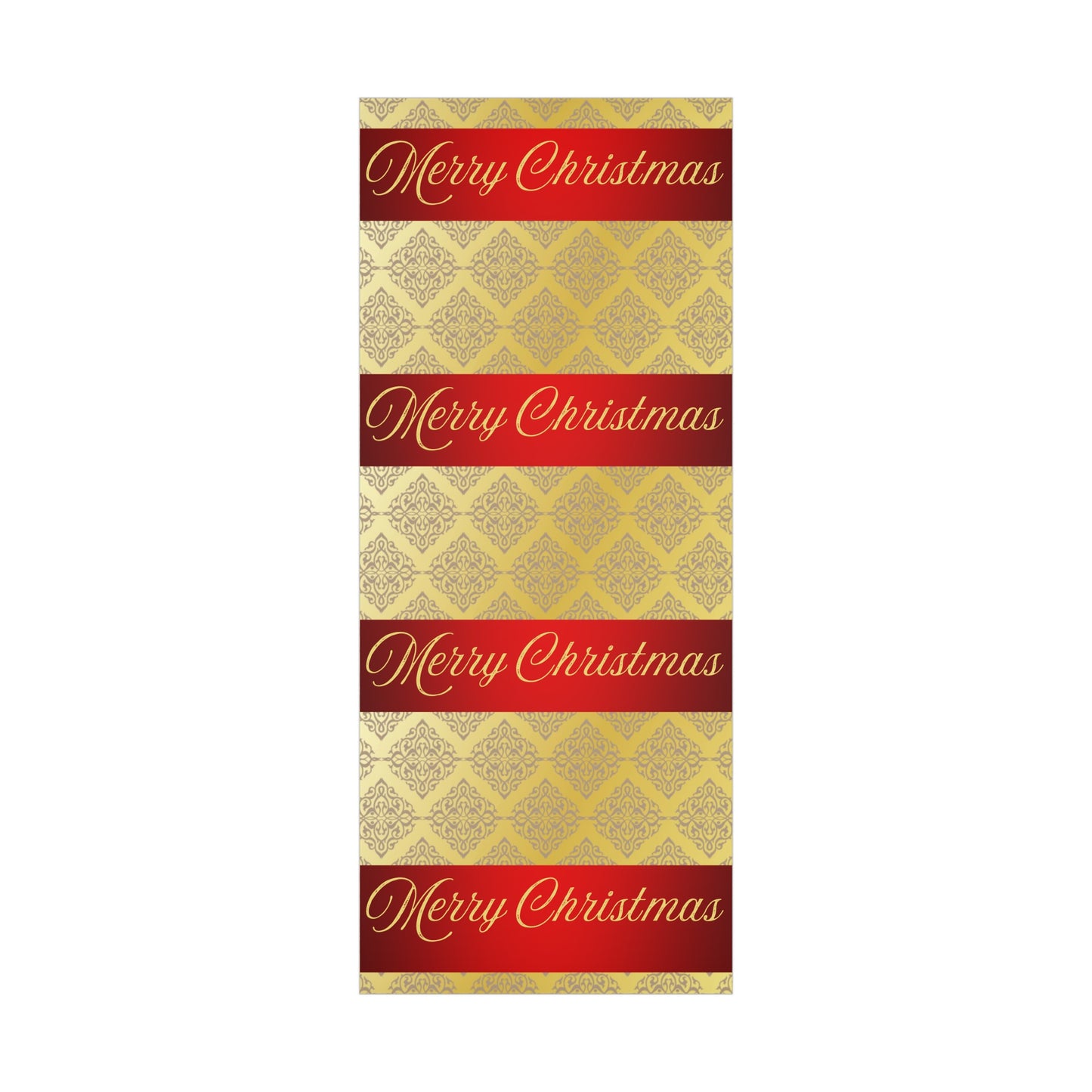 Gold Triangles and Maroon Christmas Gift Wrap