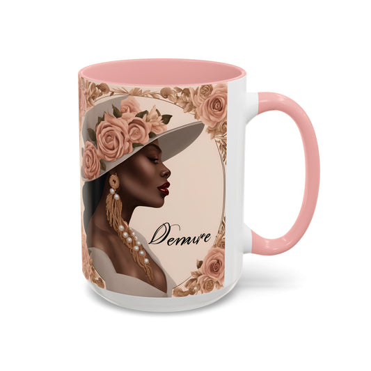 "Demure" Accent Coffee Mug (11, 15oz)