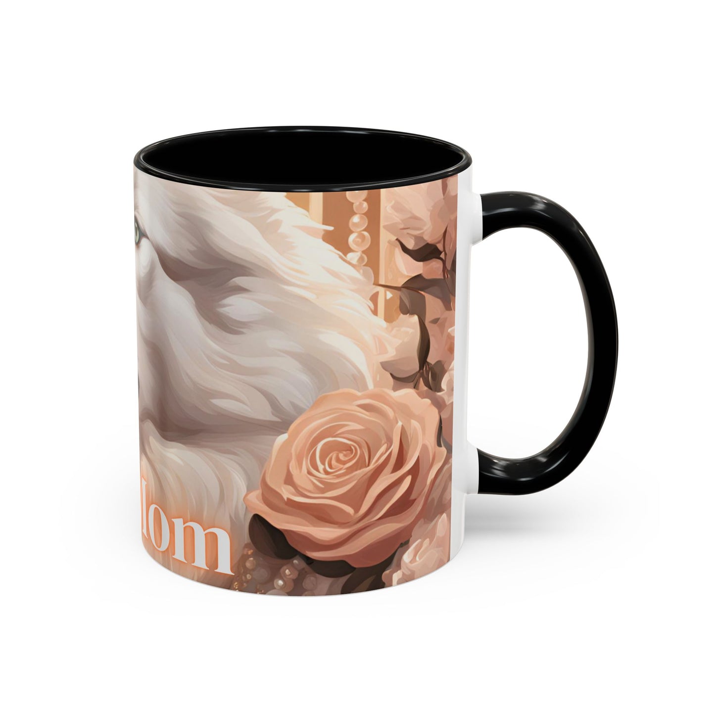 Mug - White Husky Dog Mom - 11, 15oz Accent Coffee Mug