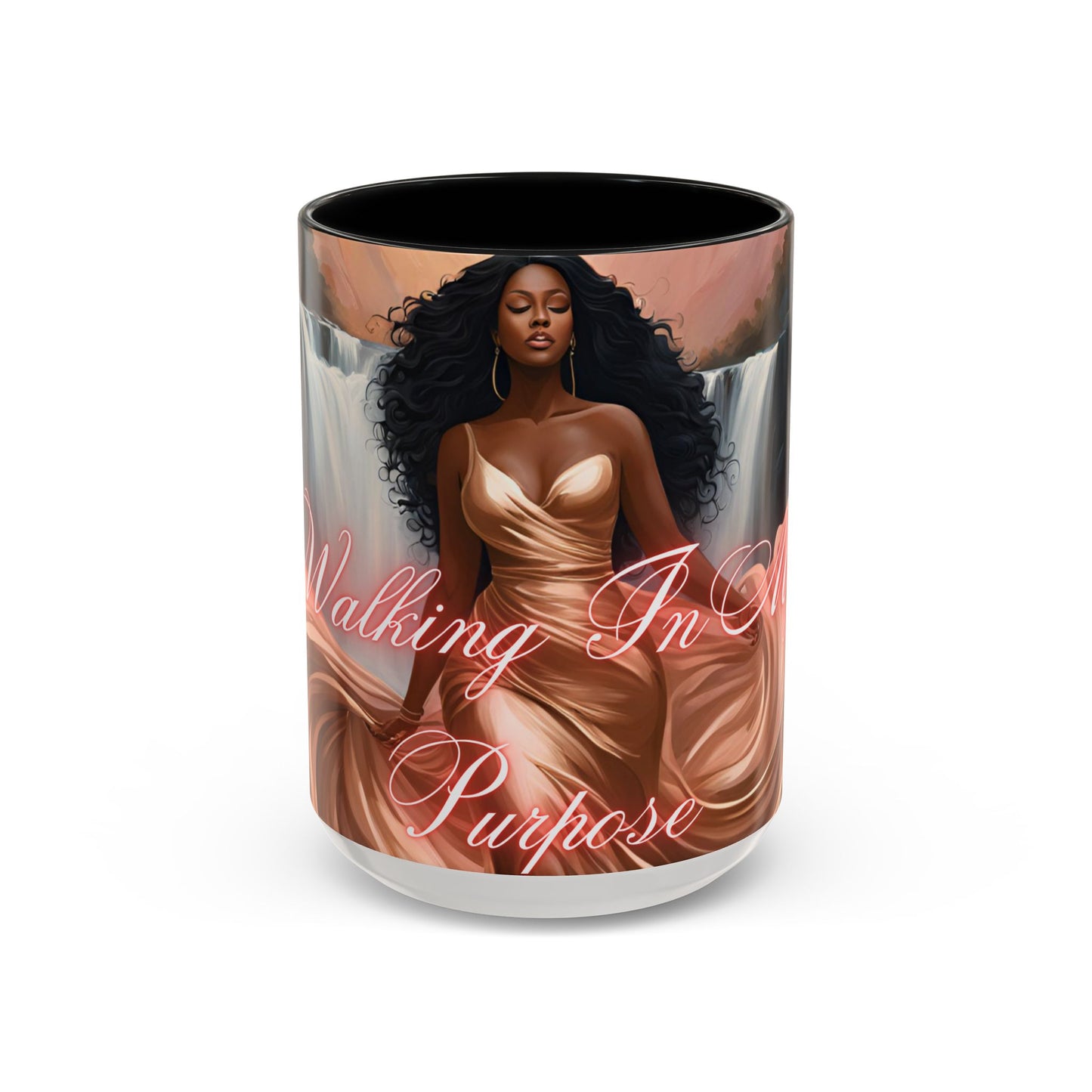 "Walking In My Purpose" Accent Coffee Mug (11, 15oz)