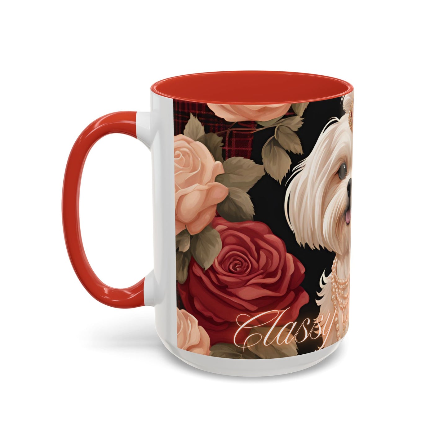 "Classy Dog Mom" Accent Coffee Mug ( 11oz, 15oz)