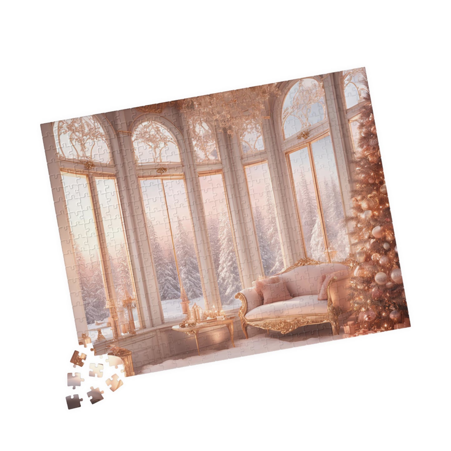 Puzzle - Elegant, White Christmas (Glossy 520 pcs)