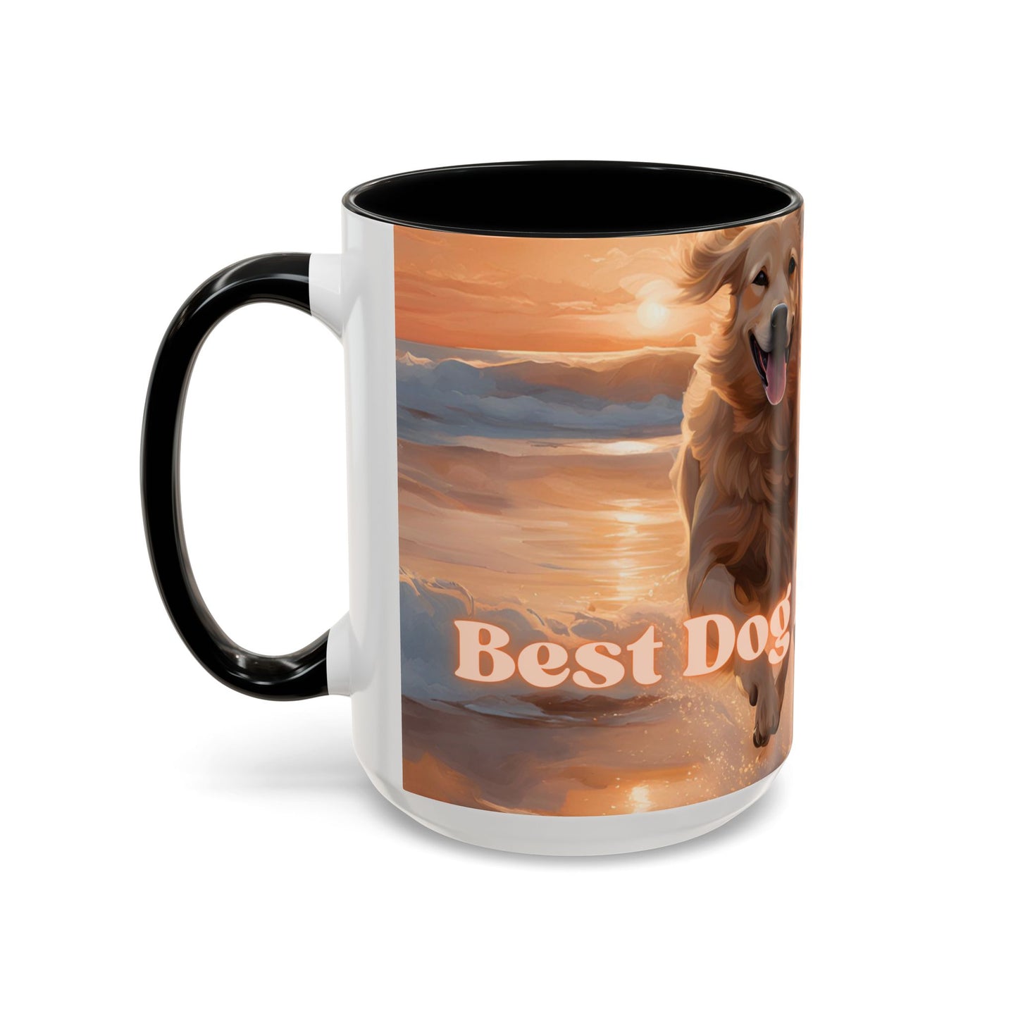 "Best Dog Mom Ever" Accent Coffee Mug (11, 15oz)