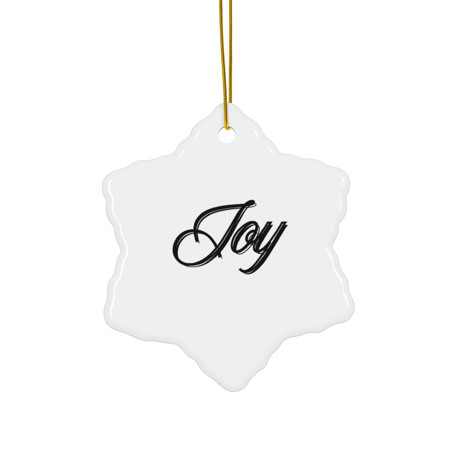 "Joy", Ceramic Ornament, 4 Shapes