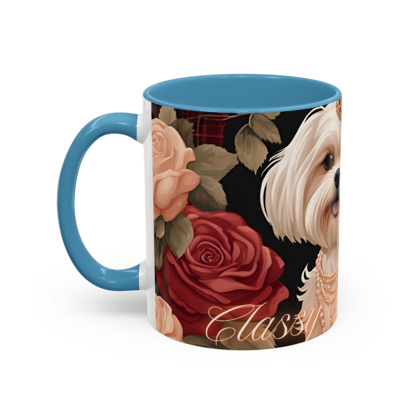 "Classy Dog Mom" Accent Coffee Mug ( 11oz, 15oz)