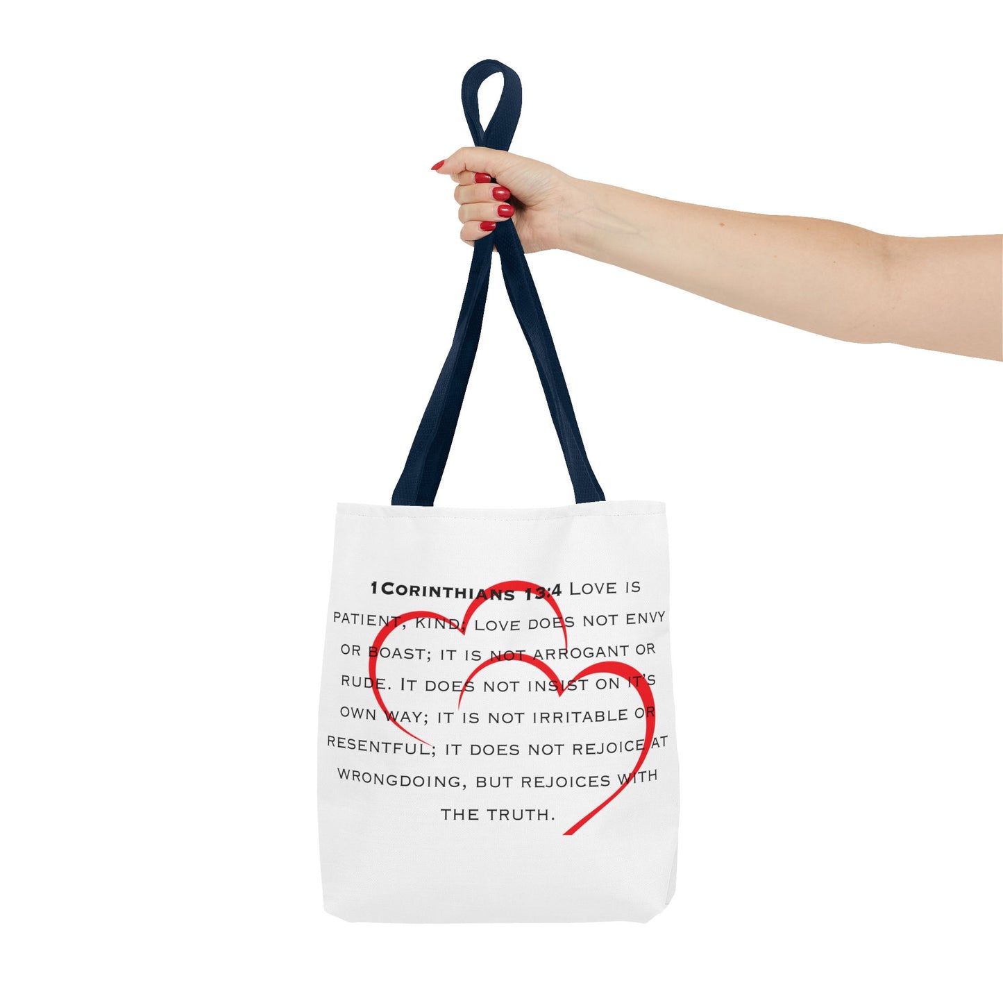 1 Corinthians 13:4 Kind of Love, Tote Bag (AOP)