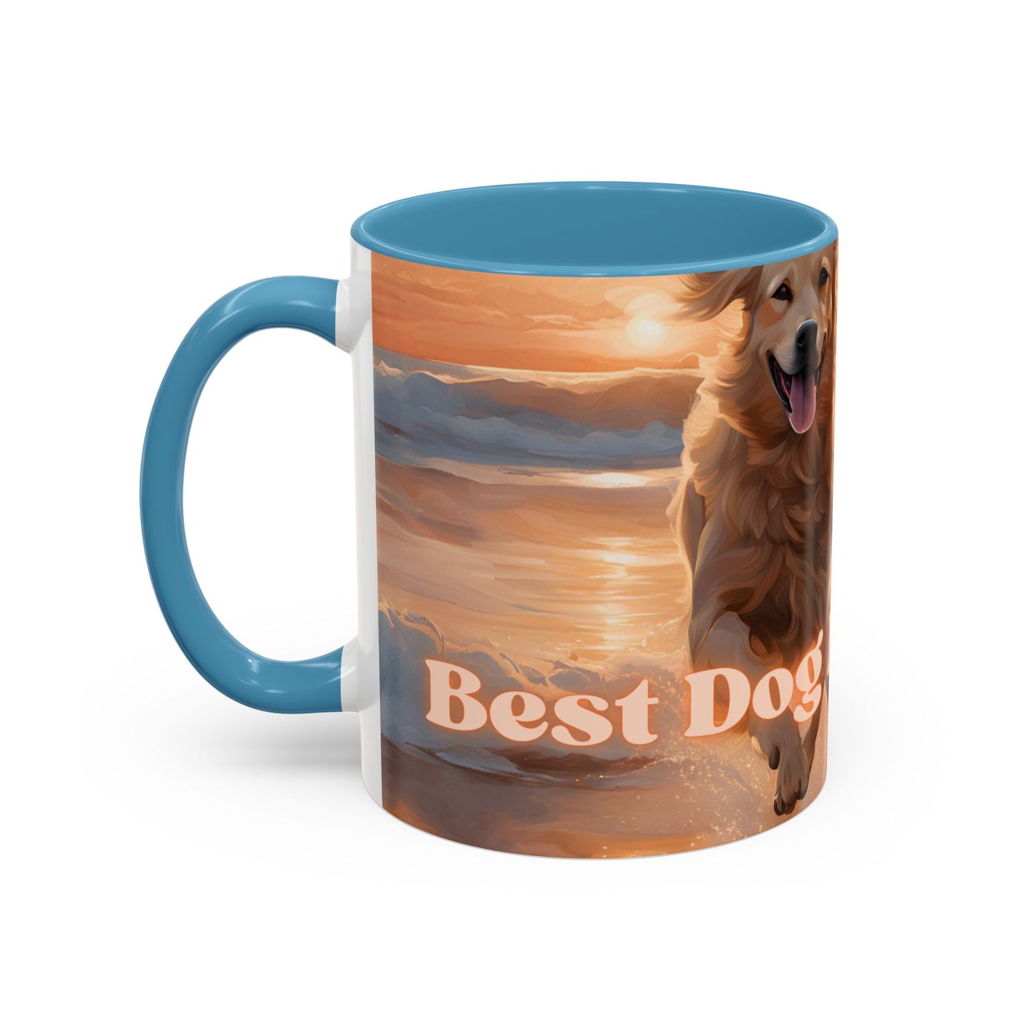 "Best Dog Mom Ever" Accent Coffee Mug (11, 15oz)