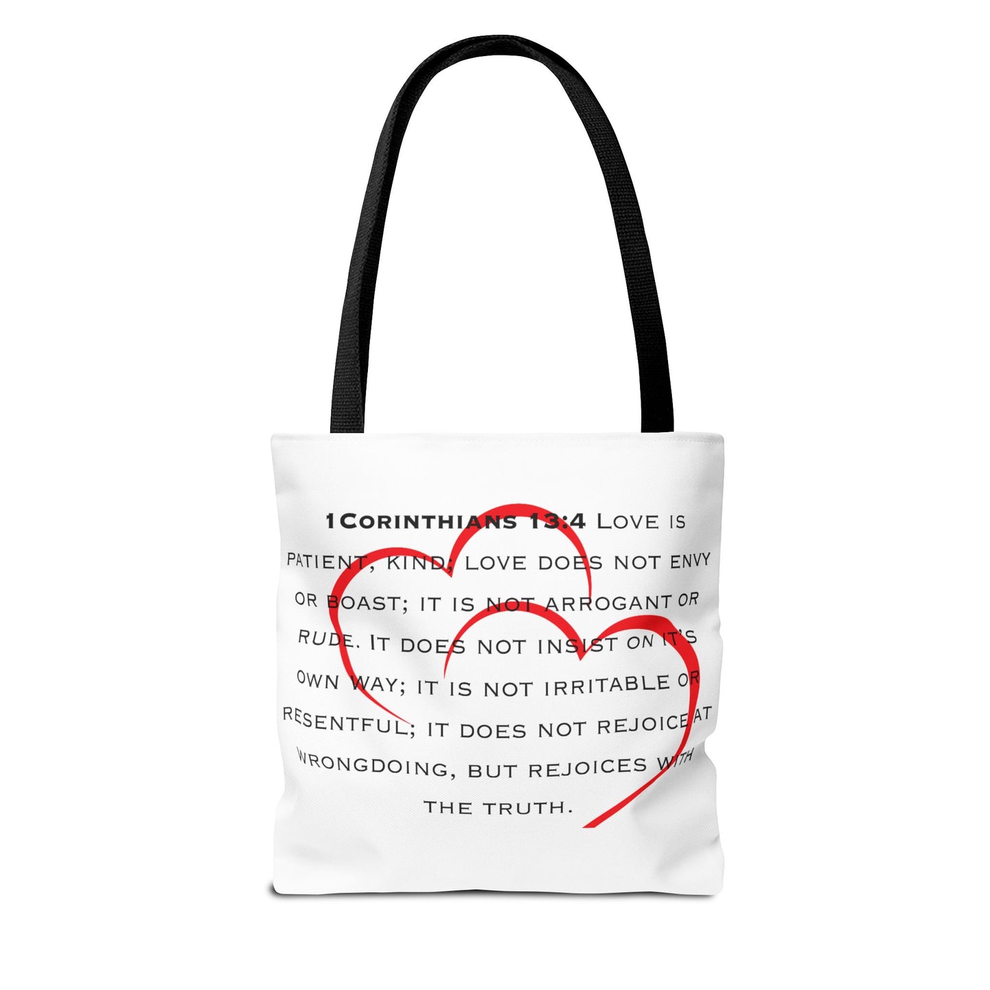 "1 Corinthians 13:4 Kind of Love", Tote Bag (AOP)