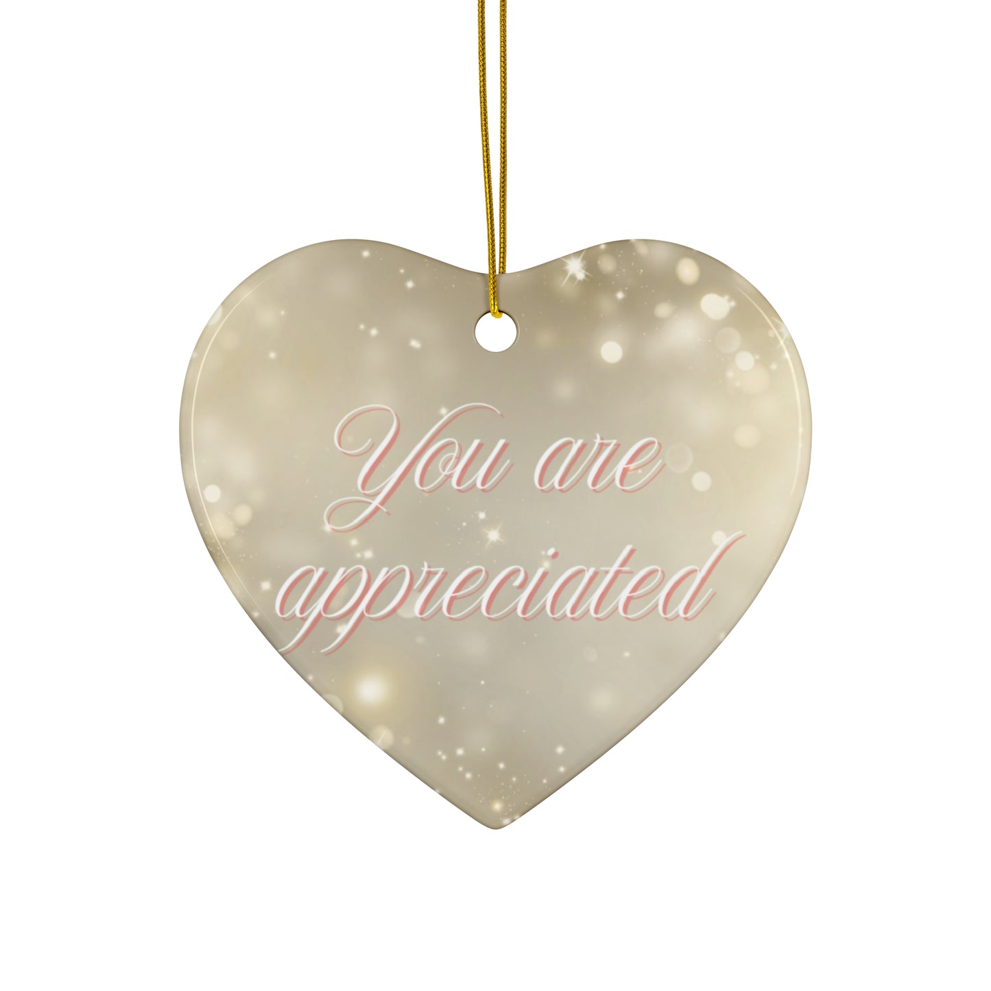 Christmas Ornament, Appreciation Quote, 4 Shapes