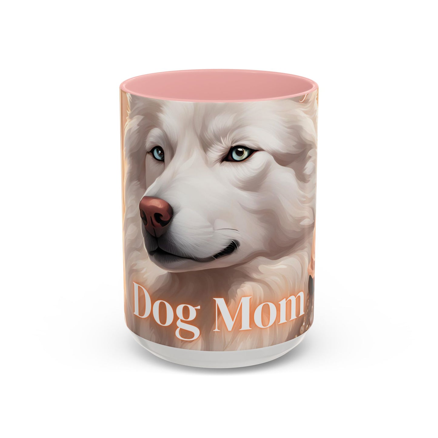 Mug - White Husky Dog Mom - 11, 15oz Accent Coffee Mug