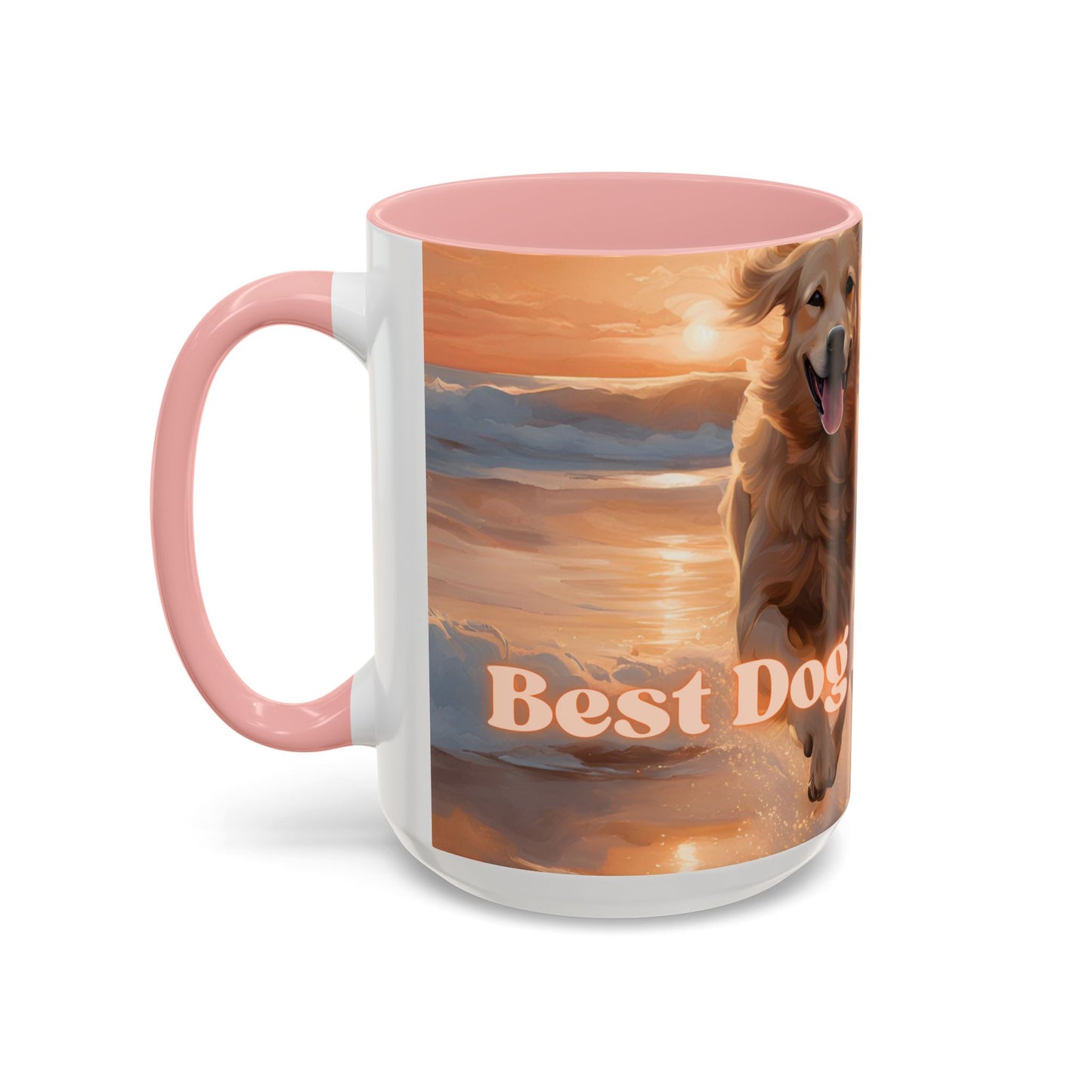 "Best Dog Mom Ever" Accent Coffee Mug (11, 15oz)