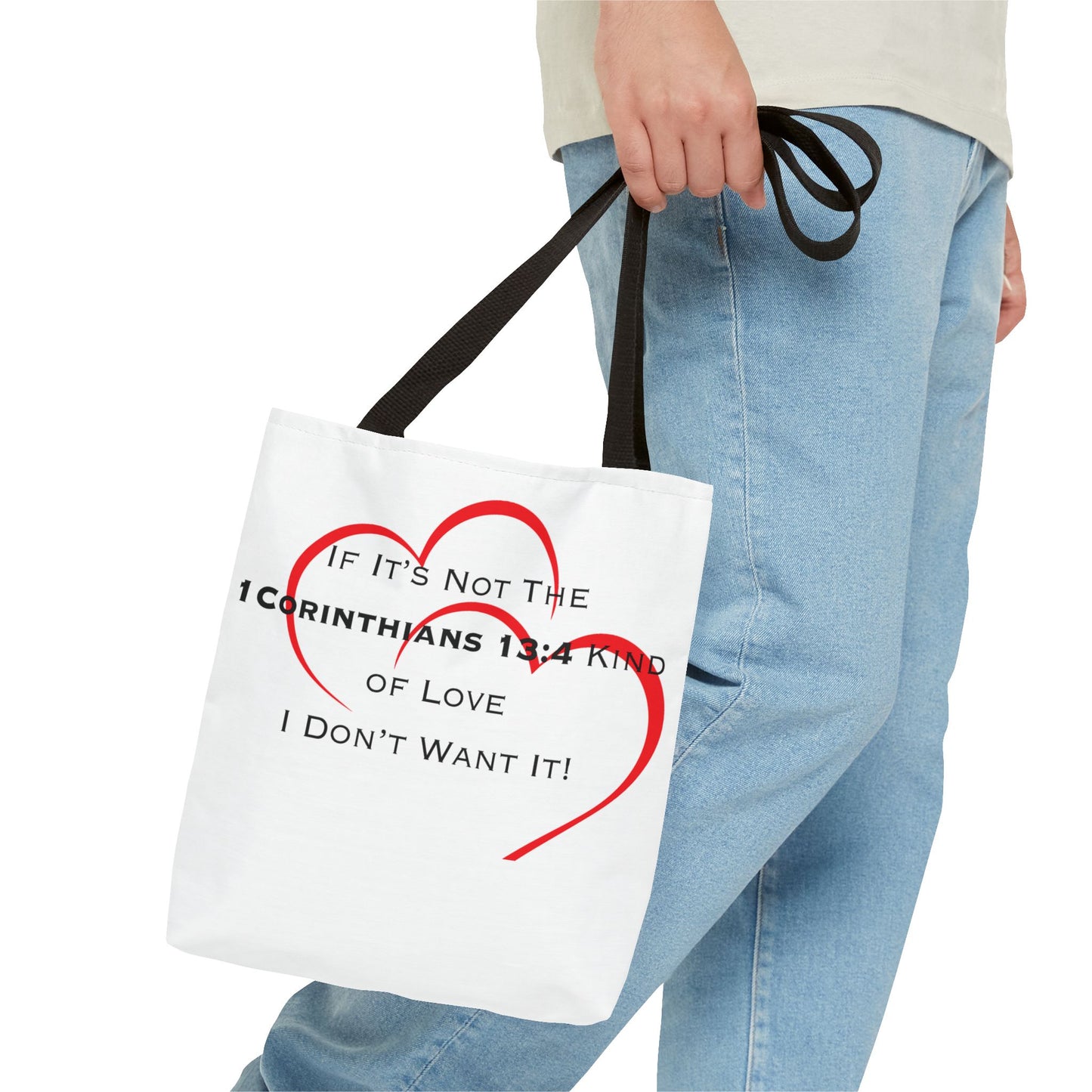 "1 Corinthians 13:4 Kind of Love", Tote Bag (AOP)