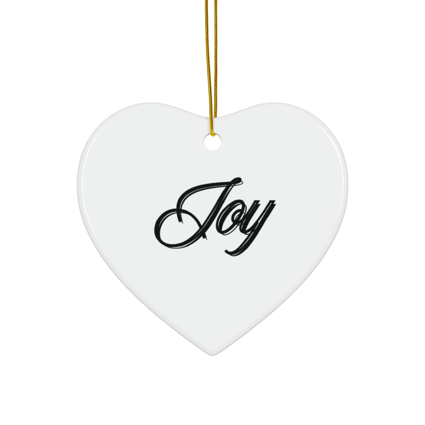 "Joy", Ceramic Ornament, 4 Shapes