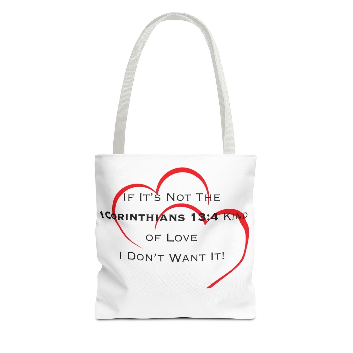 "1 Corinthians 13:4 Kind of Love", Tote Bag (AOP)