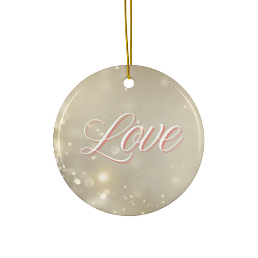 Christmas Ceramic Ornament - Love Design