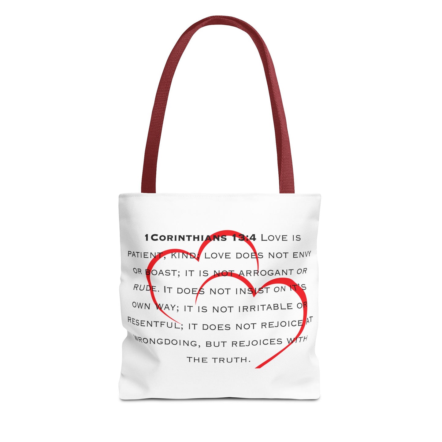 1 Corinthians 13:4 Kind of Love, Tote Bag (AOP)