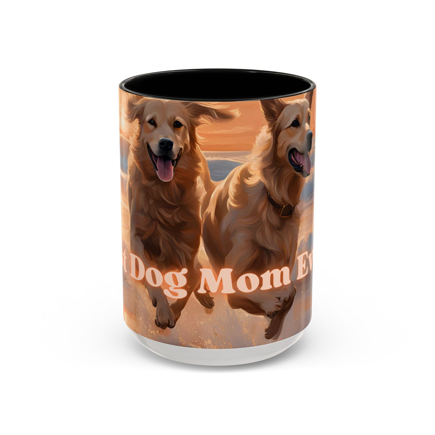 "Best Dog Mom Ever" Accent Coffee Mug (11, 15oz)