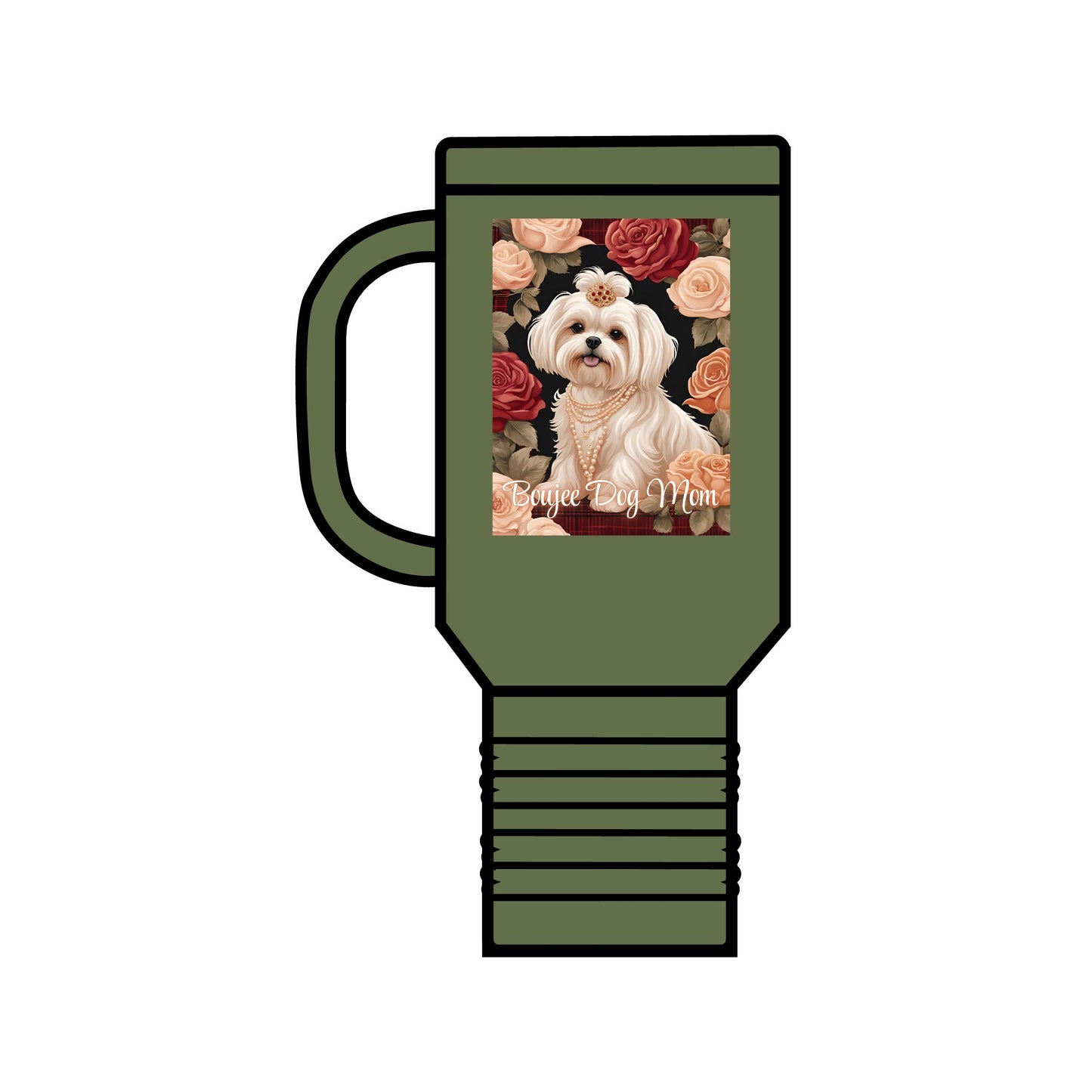 "Boujee Dog Mom", Insulated Travel Mug, 40oz