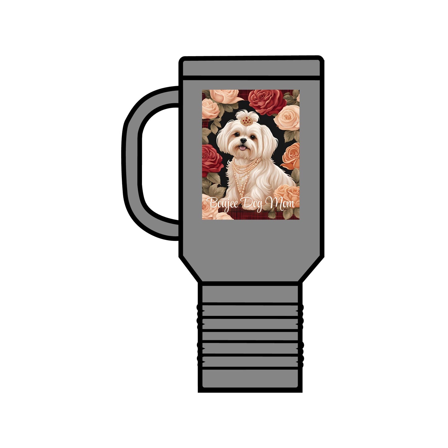 "Boujee Dog Mom", Insulated Travel Mug, 40oz