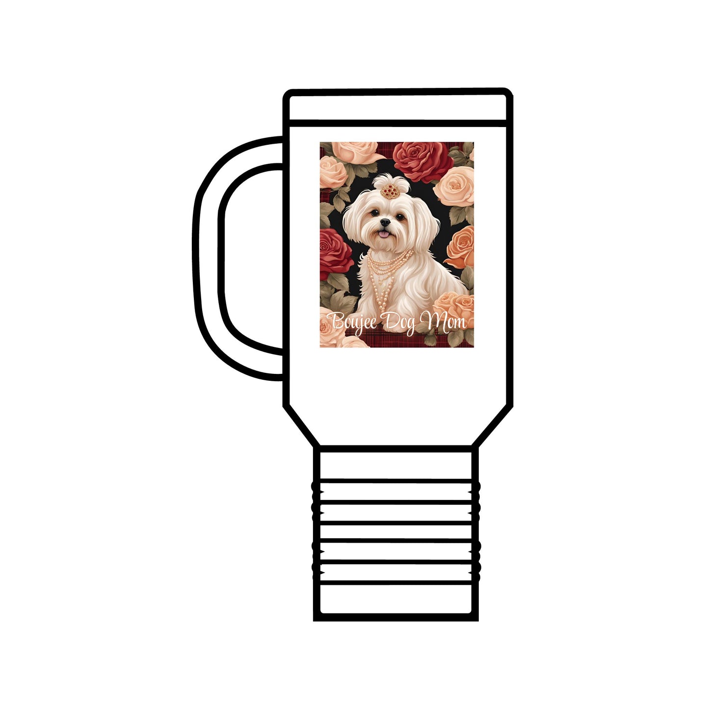 "Boujee Dog Mom", Insulated Travel Mug, 40oz