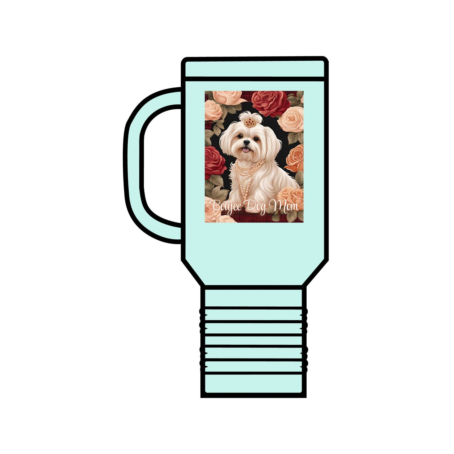 "Boujee Dog Mom", Insulated Travel Mug, 40oz