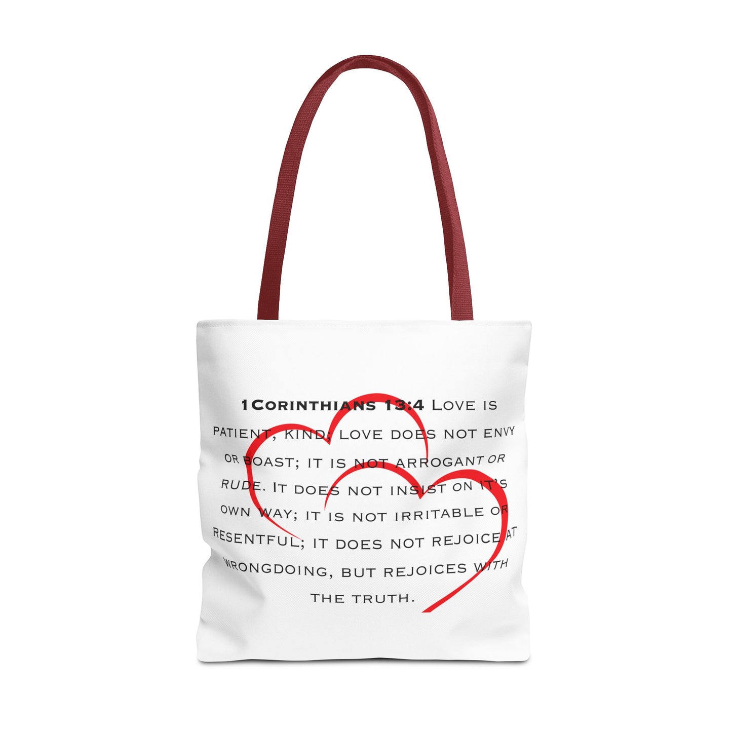 1 Corinthians 13:4 Kind of Love, Tote Bag (AOP)