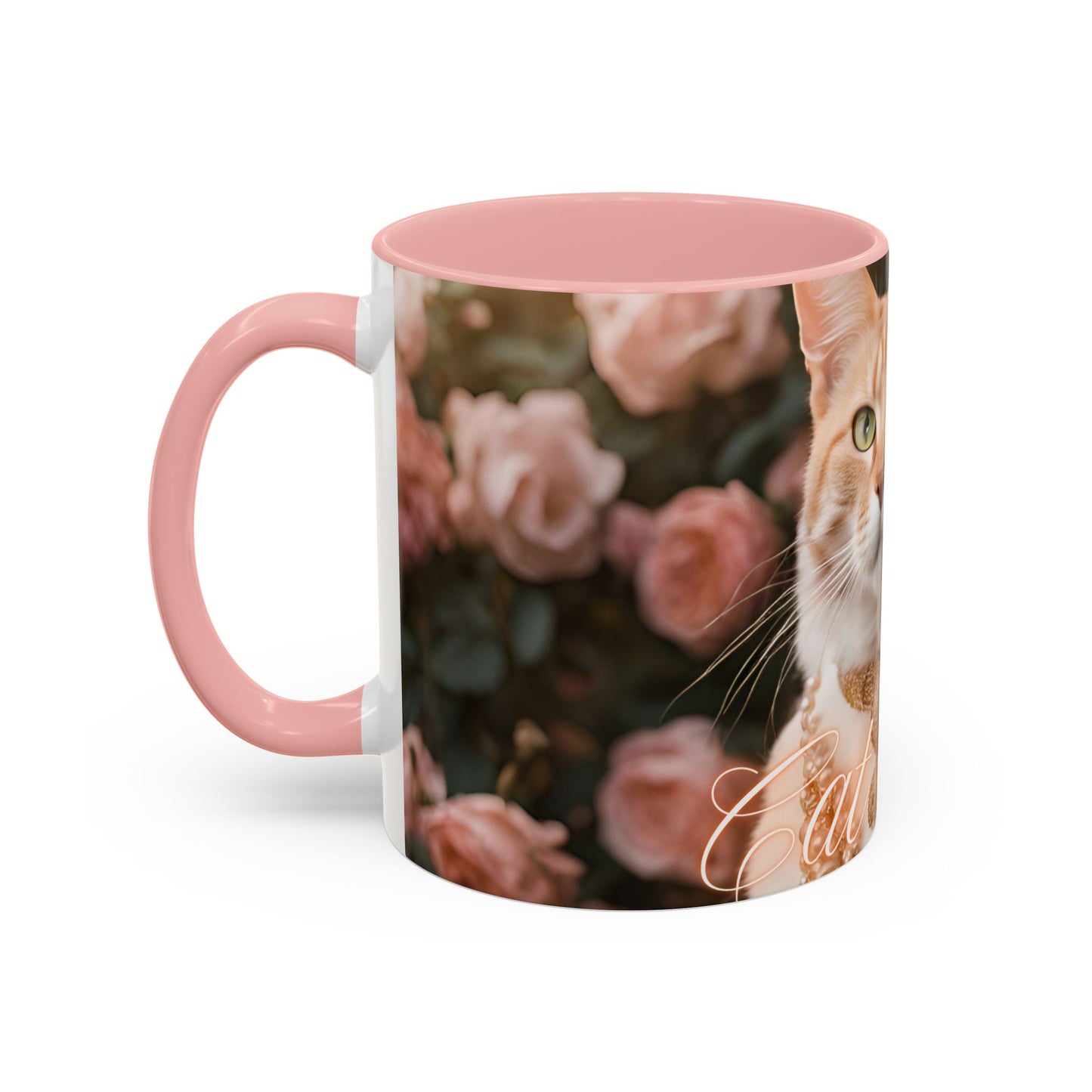 "Cat Mom" Accent Coffee Mug (11, 15oz)