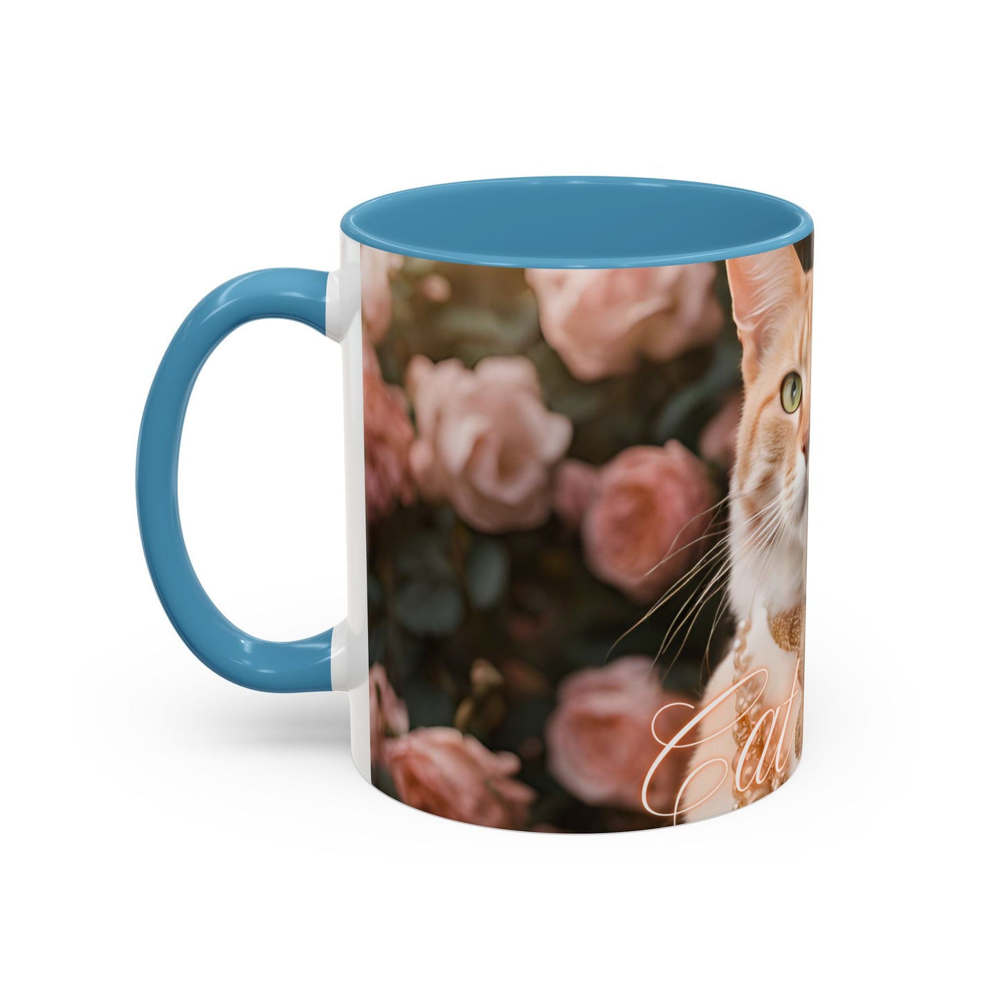 "Cat Mom" Accent Coffee Mug (11, 15oz)