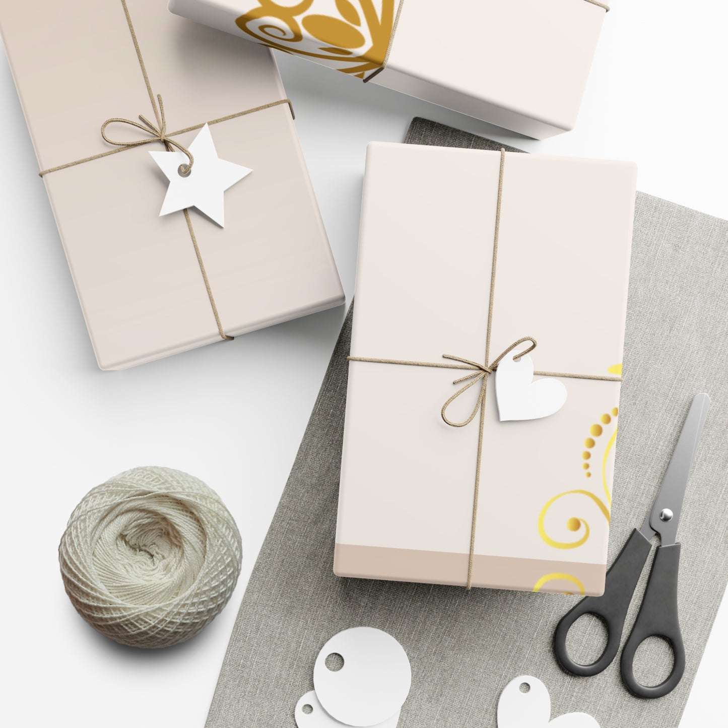 Cream and Gold Luxury Gift Wrap Papers