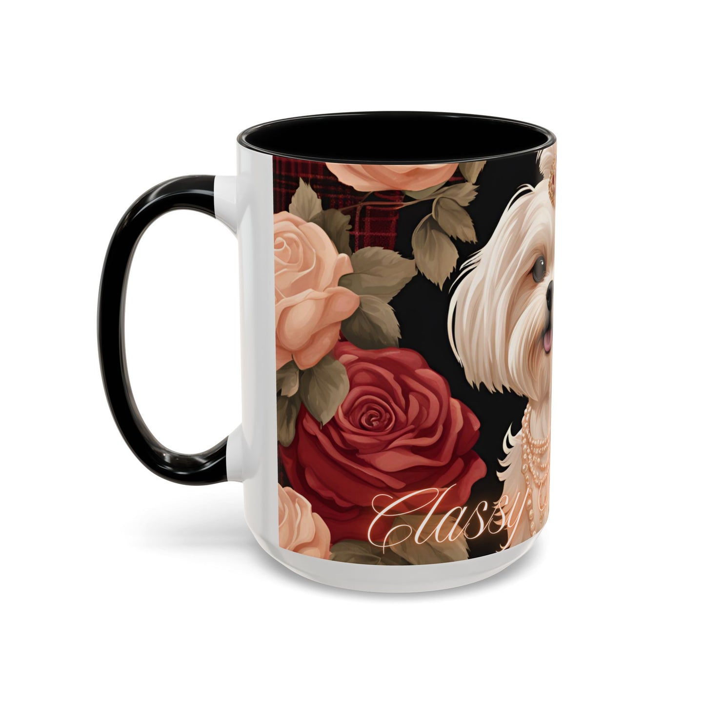 "Classy Dog Mom" Accent Coffee Mug ( 11oz, 15oz)