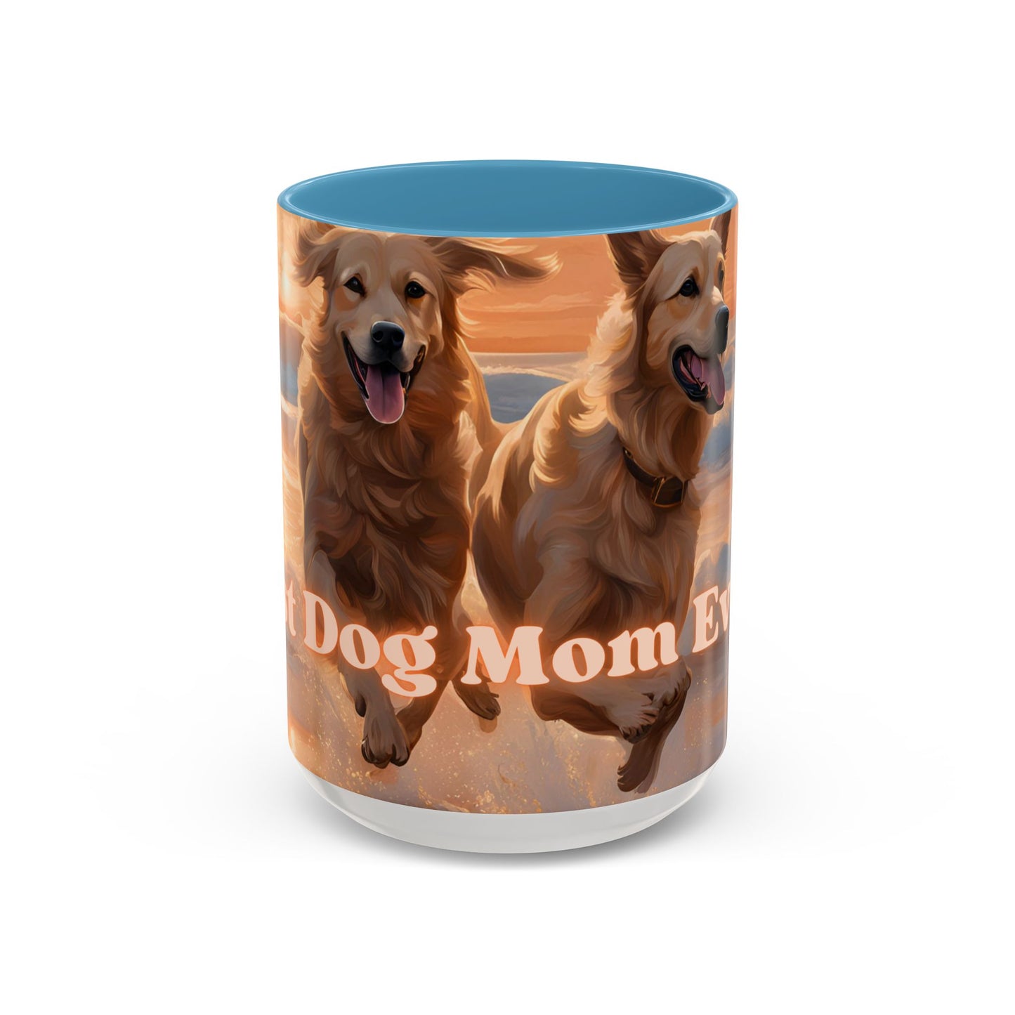 "Best Dog Mom Ever" Accent Coffee Mug (11, 15oz)