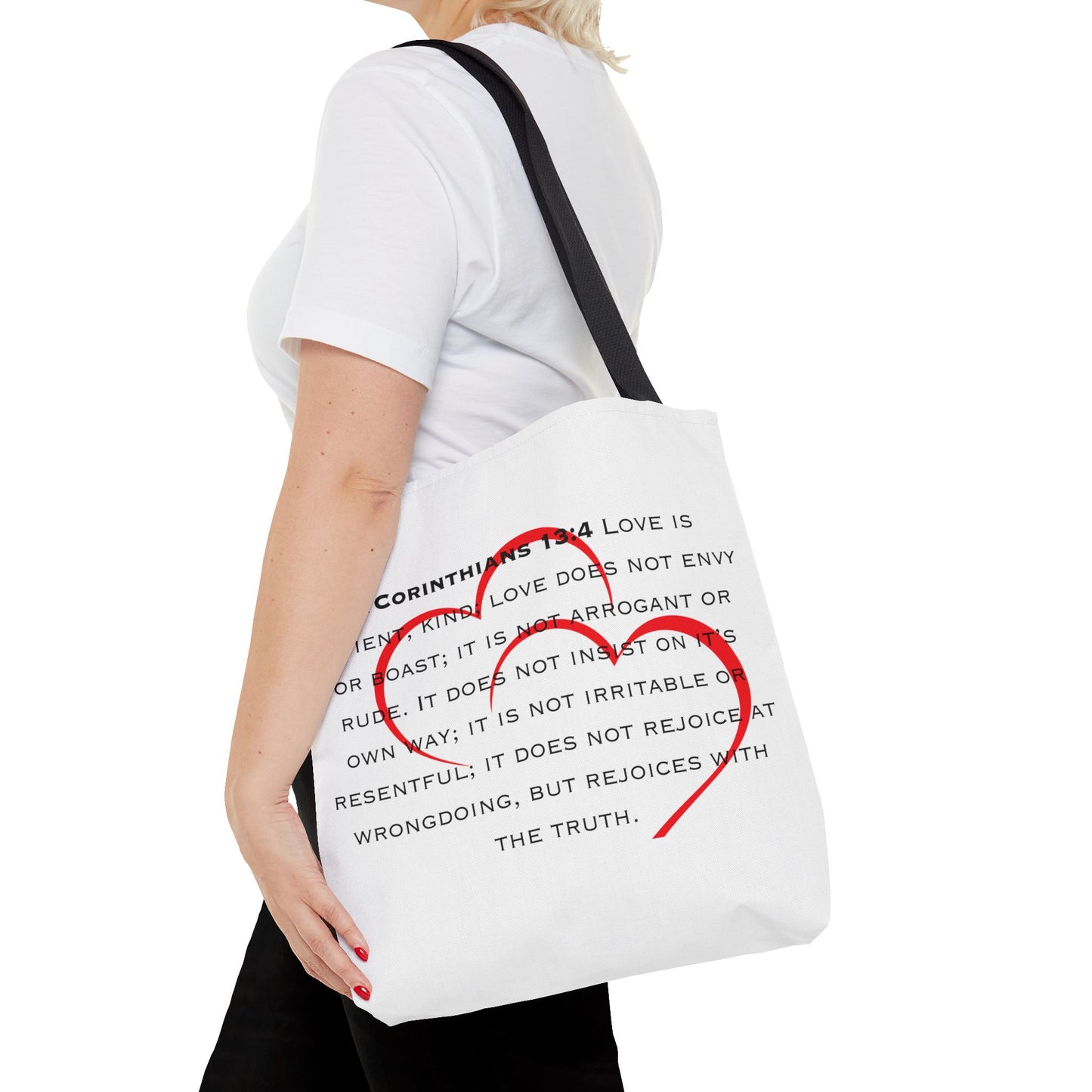 1 Corinthians 13:4 Kind of Love, Tote Bag (AOP)