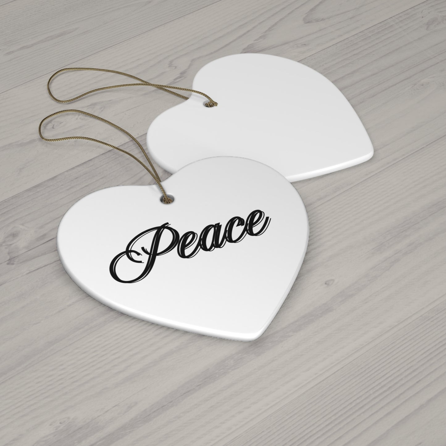 "Peace", Ceramic Ornament, 4 Shapes