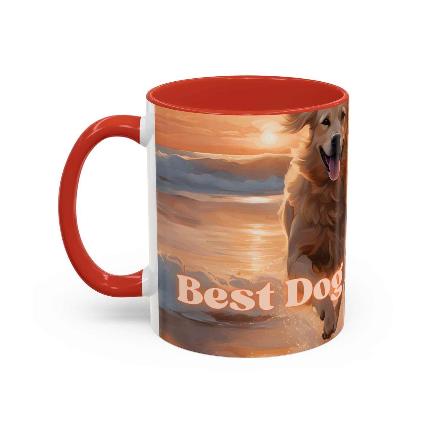 "Best Dog Mom Ever" Accent Coffee Mug (11, 15oz)