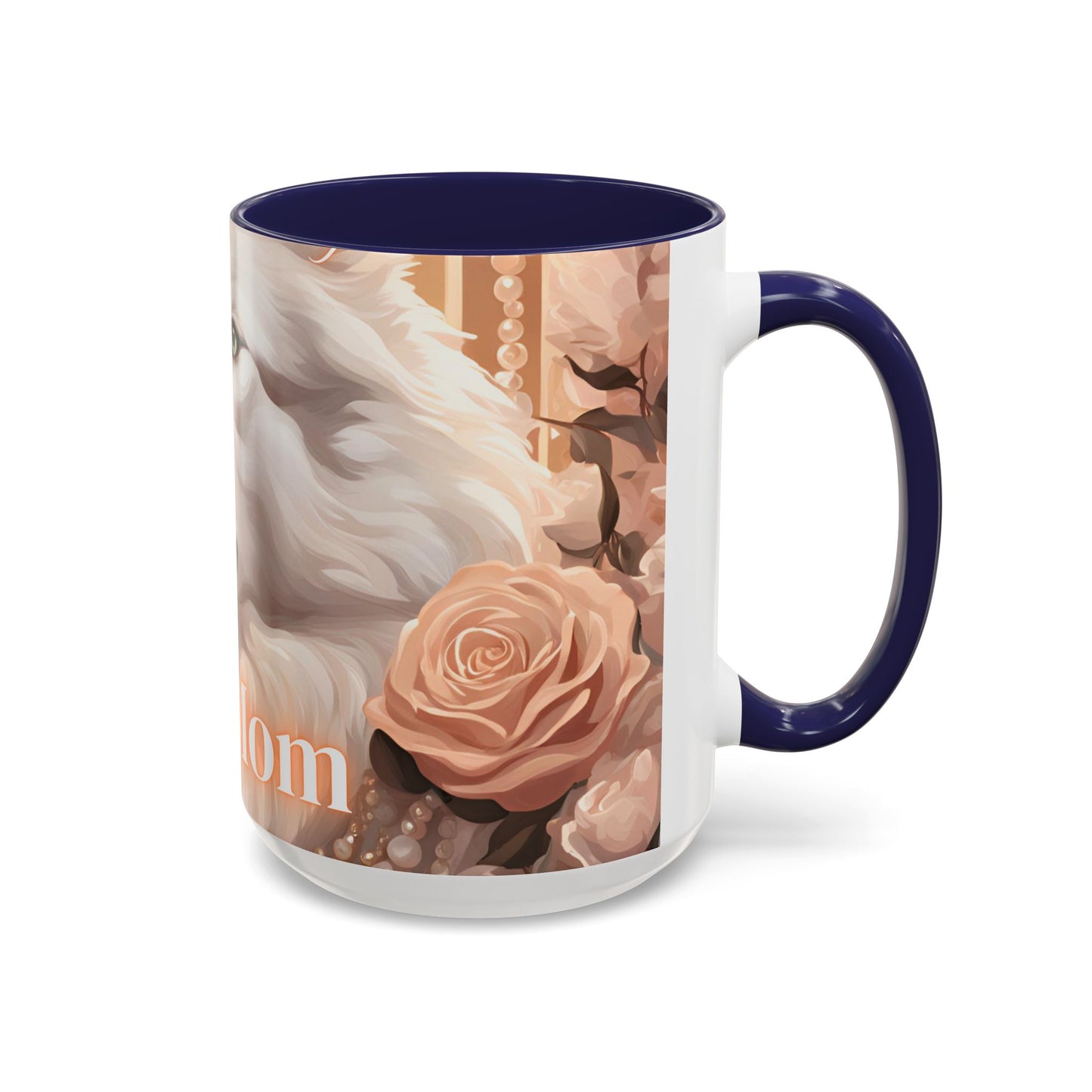 Mug - White Husky Dog Mom - 11, 15oz Accent Coffee Mug