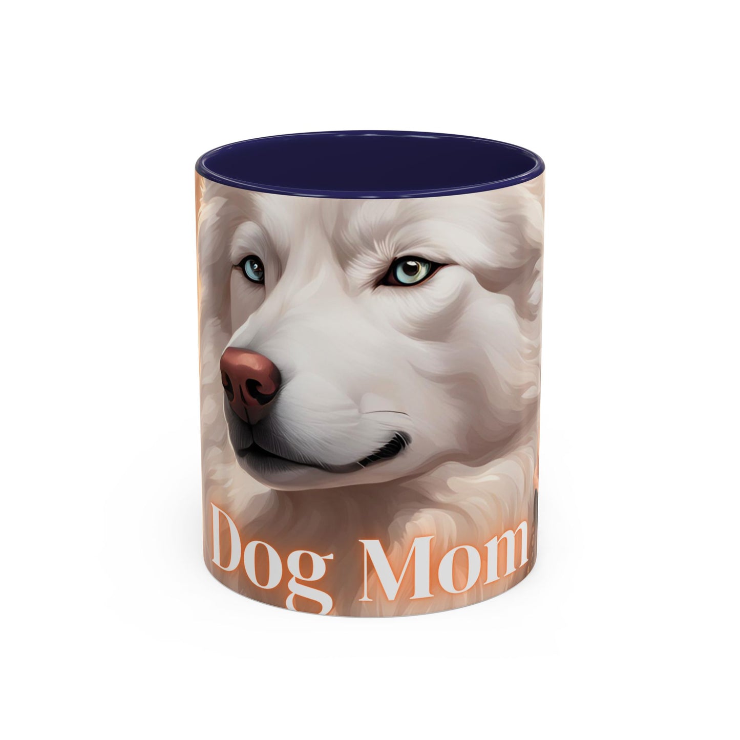 Mug - White Husky Dog Mom - 11, 15oz Accent Coffee Mug