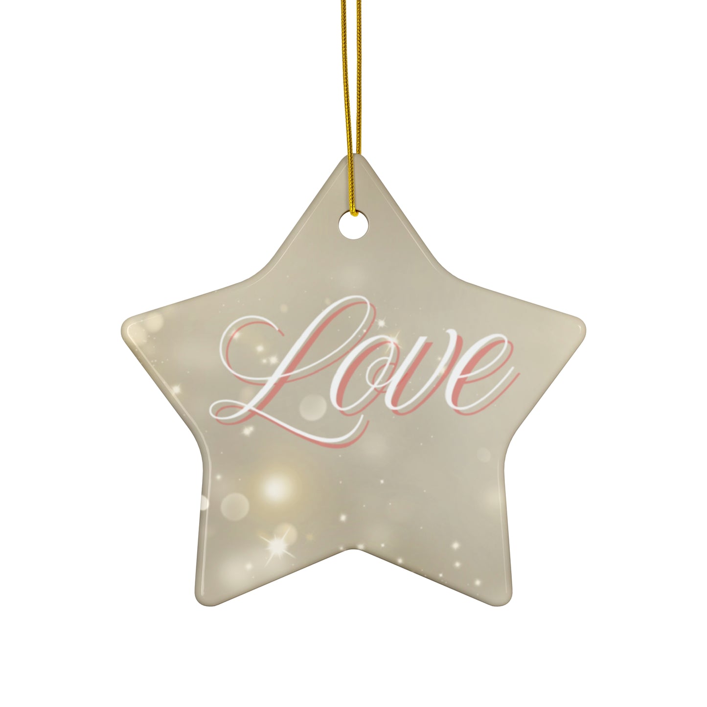 Christmas Ceramic Ornament - Love Design