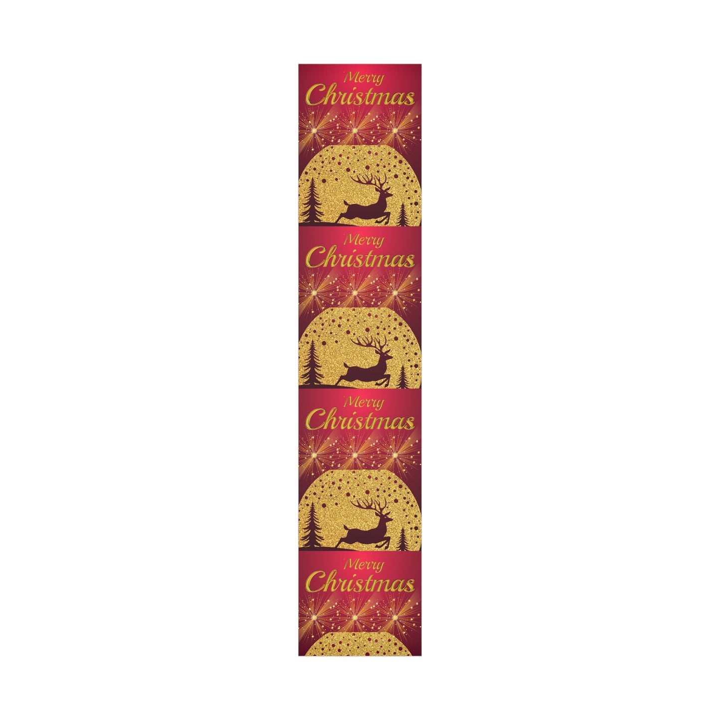 Maroon and Gold Running Deer Gift Wrap