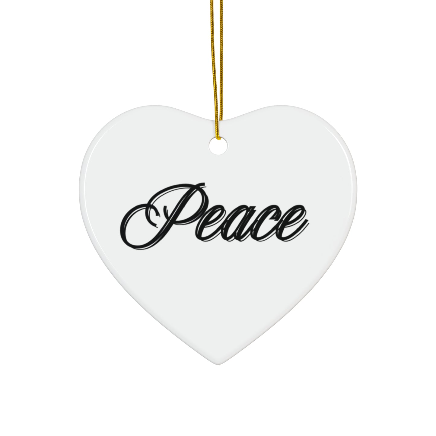 "Peace", Ceramic Ornament, 4 Shapes