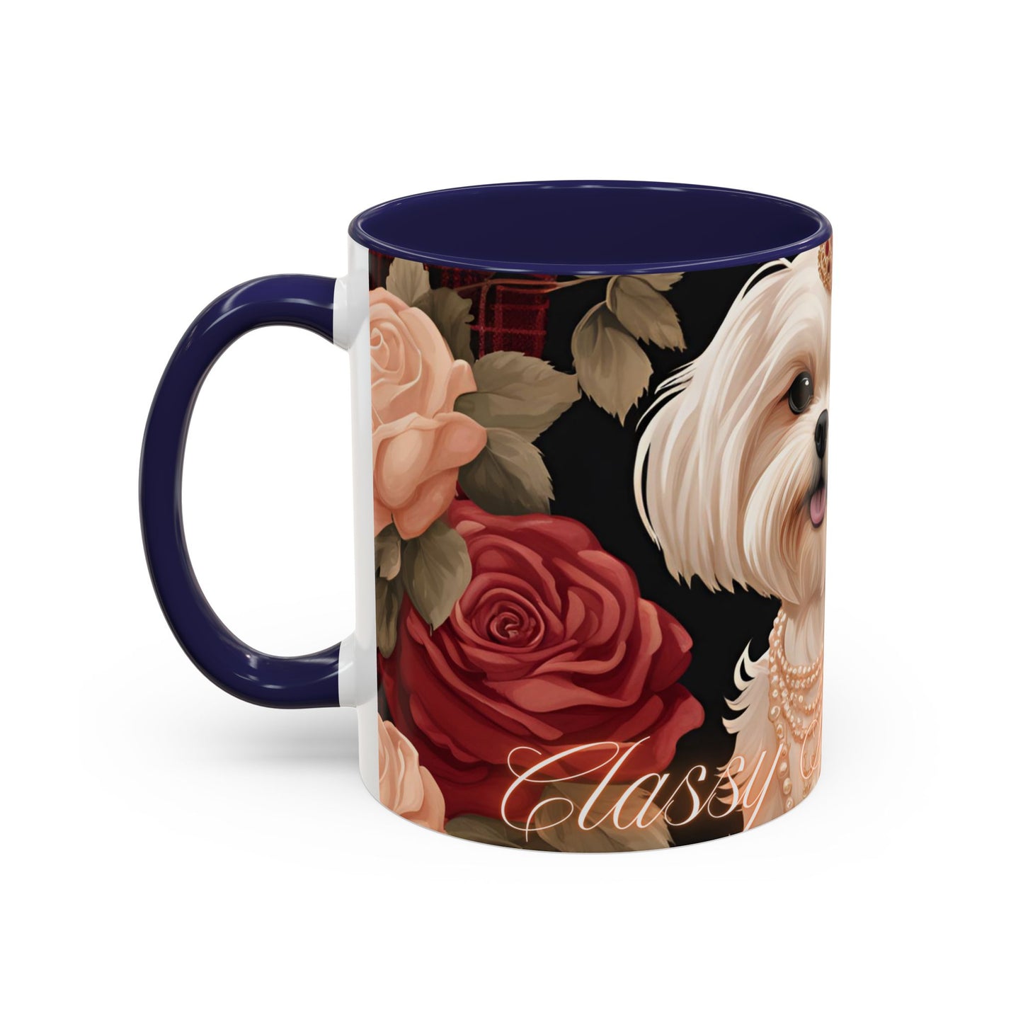 "Classy Dog Mom" Accent Coffee Mug ( 11oz, 15oz)