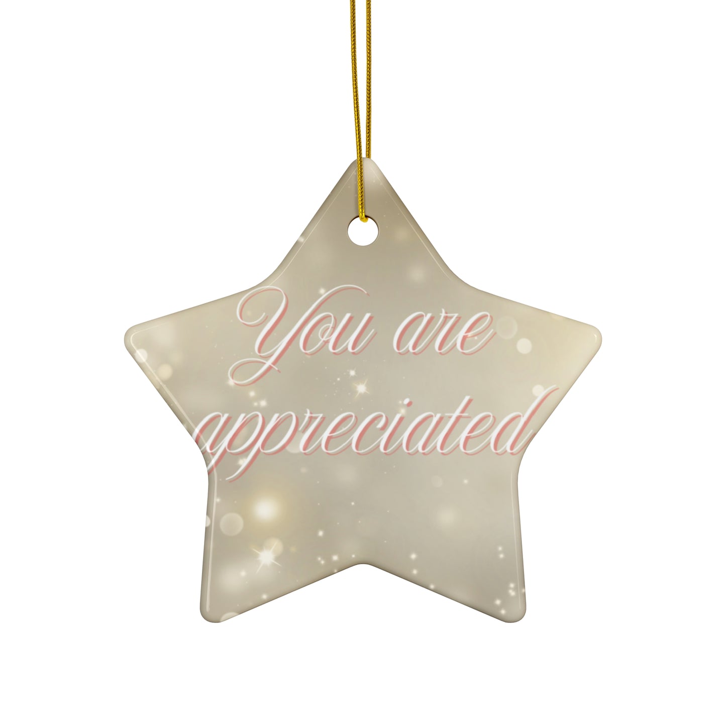 Christmas Ornament, Appreciation Quote, 4 Shapes