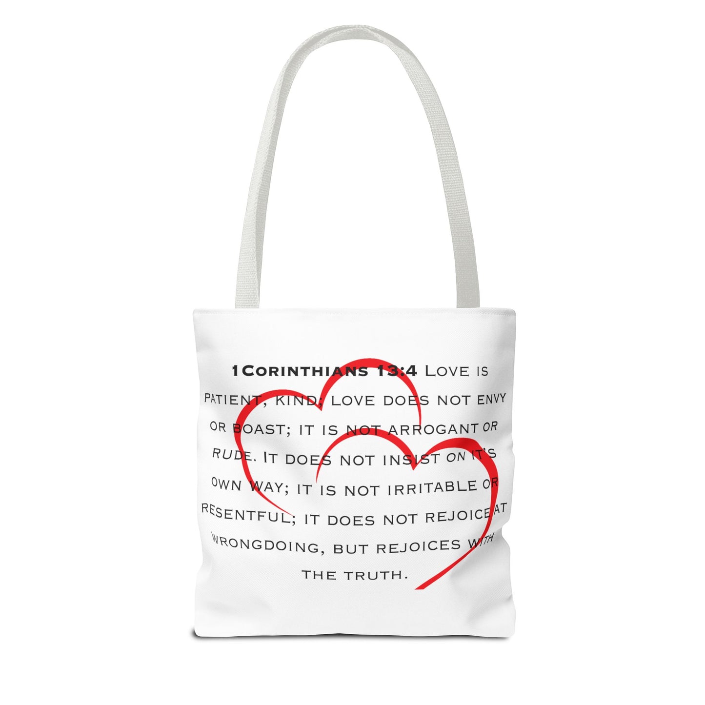 "1 Corinthians 13:4 Kind of Love", Tote Bag (AOP)