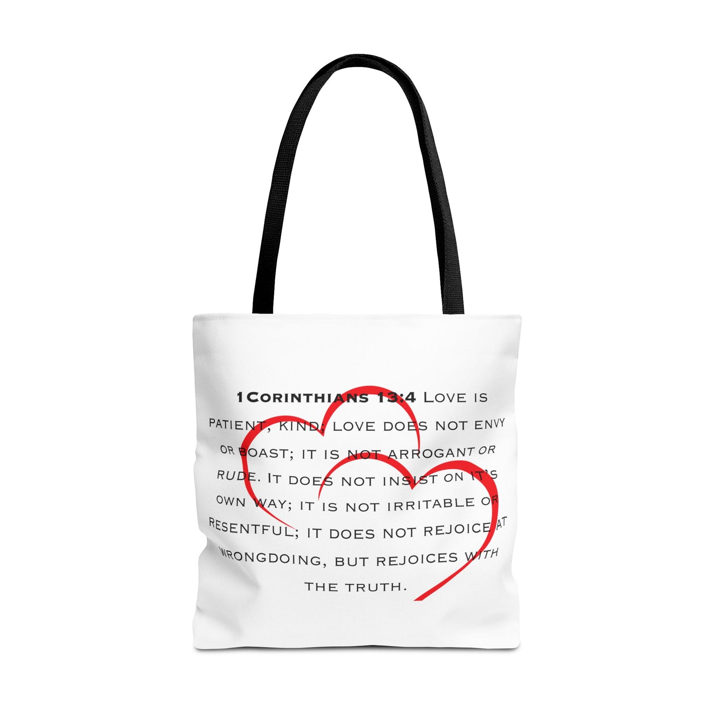 1 Corinthians 13:4 Kind of Love, Tote Bag (AOP)