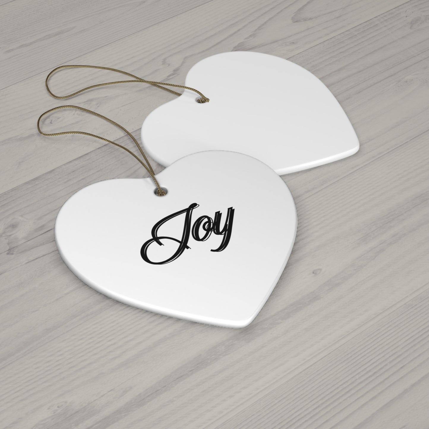 "Joy", Ceramic Ornament, 4 Shapes