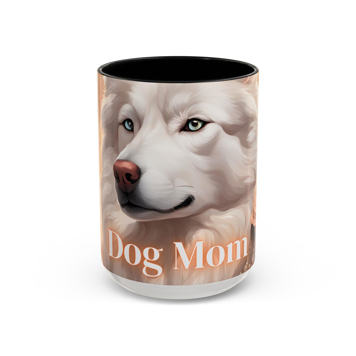 Mug - White Husky Dog Mom - 11, 15oz Accent Coffee Mug