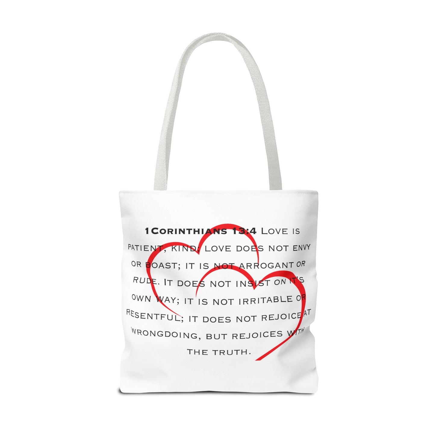 "1 Corinthians 13:4 Kind of Love", Tote Bag (AOP)