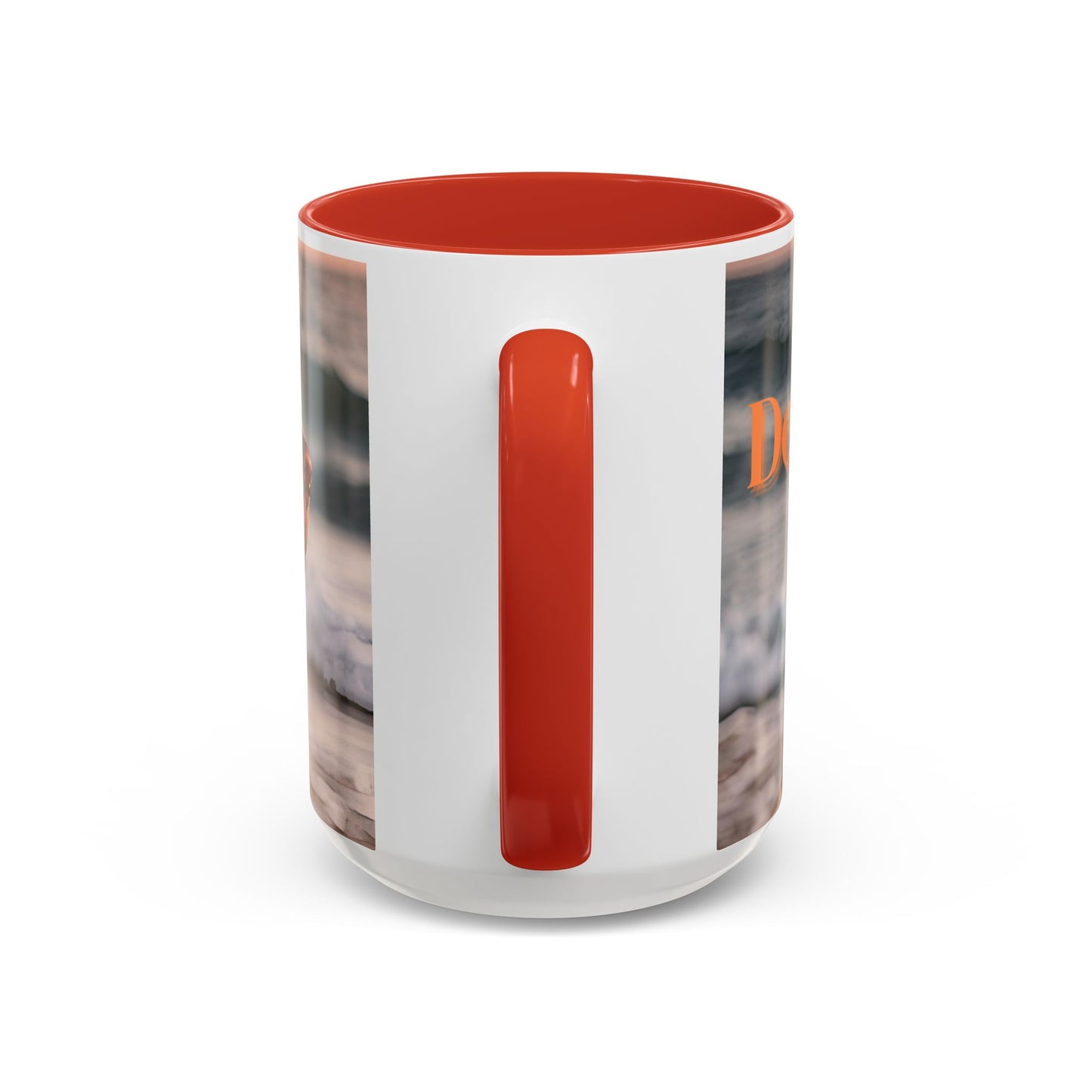 Coffee Mug - Brown Pitbull 'Dog Dad' Beach Design