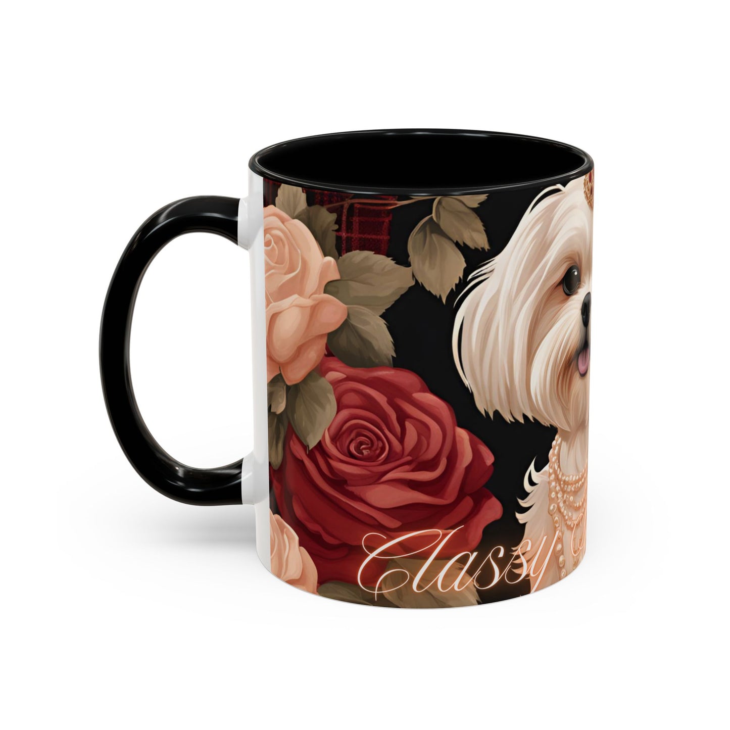 "Classy Dog Mom" Accent Coffee Mug ( 11oz, 15oz)