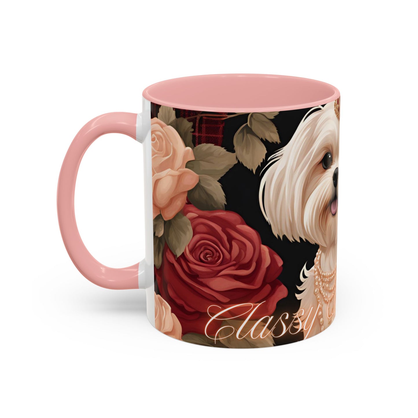 "Classy Dog Mom" Accent Coffee Mug ( 11oz, 15oz)